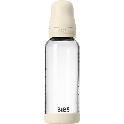 BIBS Baby Glass Bottle Set 8oz Latex | Ivory