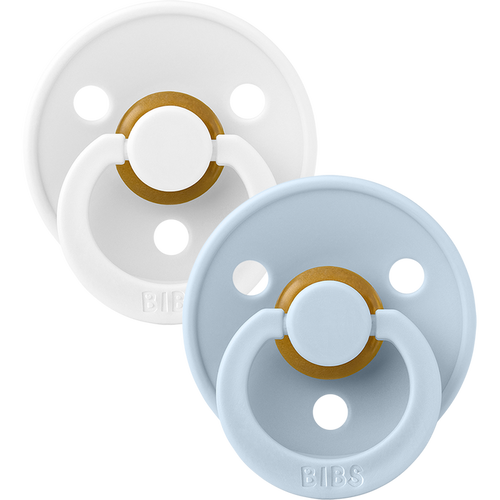 BIBS Color 2-Pack | White/Baby Blue