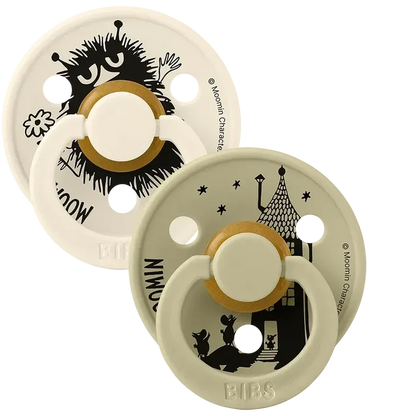 BIBS x Moomin Colour Pacifiers 2 pack Stinky | Ivory/Khaki