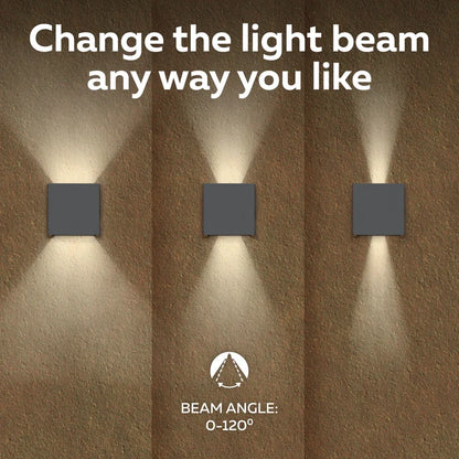 Calex Bari LED Wall Light - Up & Down - Anthracite