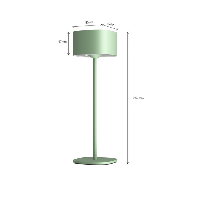 Calex Serino Table Light - Battery - Green