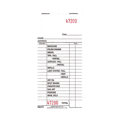 Cameo Check Pads Form 8 Professional Salon Products