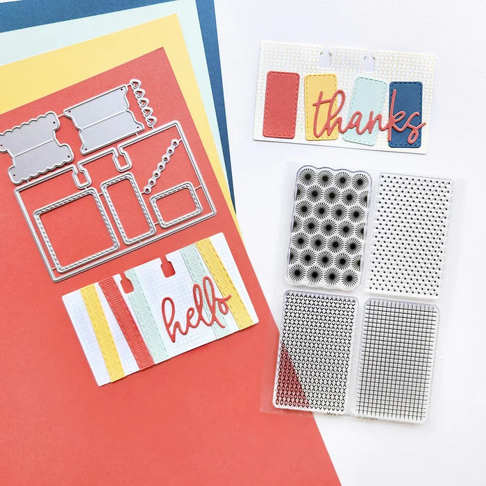 Catherine Pooler - Dies - Flip-a-Color Combo. Available at Embellish Away located in Bowmanville Ontario Canada. Example by brand ambassador.
