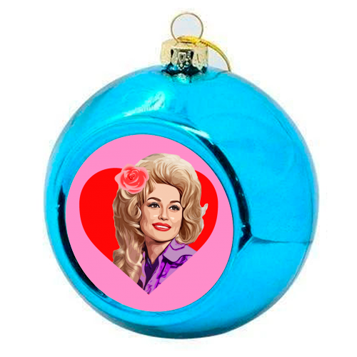Christmas Baubles 'Dolly in Red Heart': Red