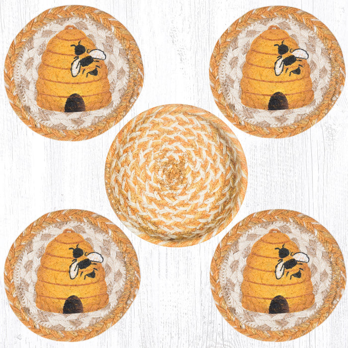 CNB-9-101 Beehive Coasters In A Basket