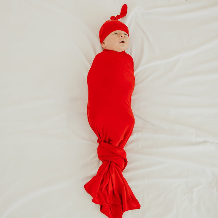 Copper Pearl Knit Swaddle Blanket | Apple