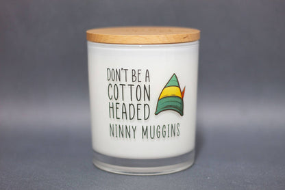 Cotton Headed Ninny Muggins Holiday Christmas Soy Candle: Peppermint Mocha