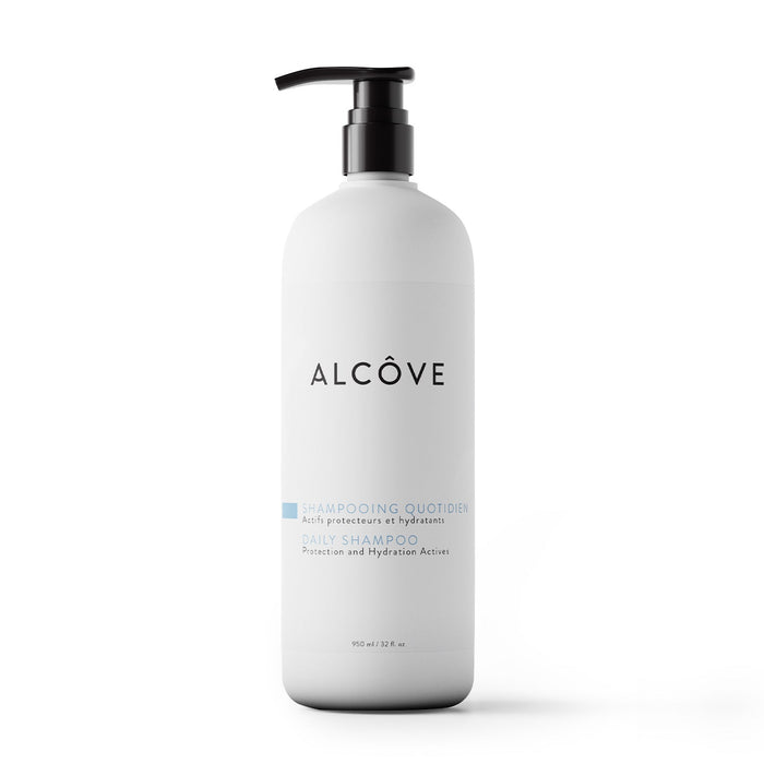 Alcove Hair Daily Shampoo white bottle for all hair needs 950 ml