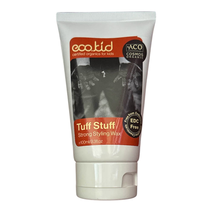 Tube of Tuff Stuff Strong Styling Wax with eco.kid branding on a white background.
