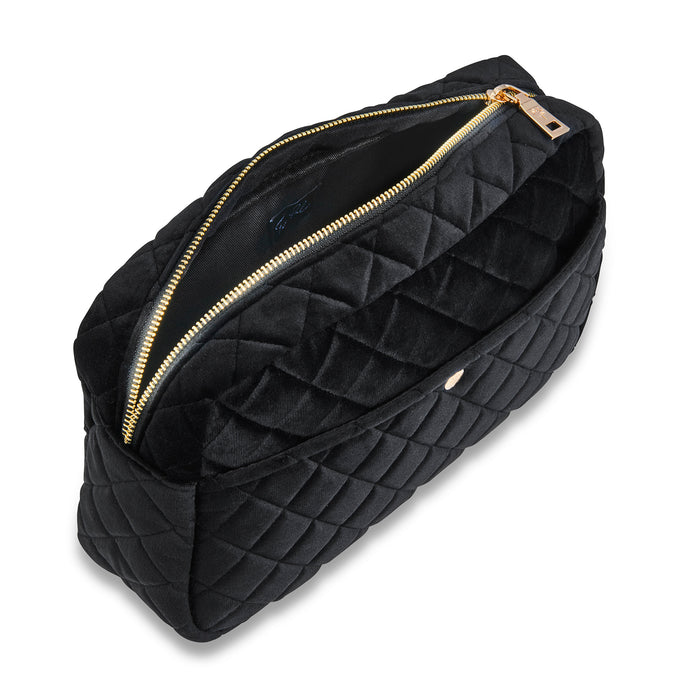 Fan Palm Black Velvet Beauty Bag Zwart Large Toilettas Care For Hair CFH