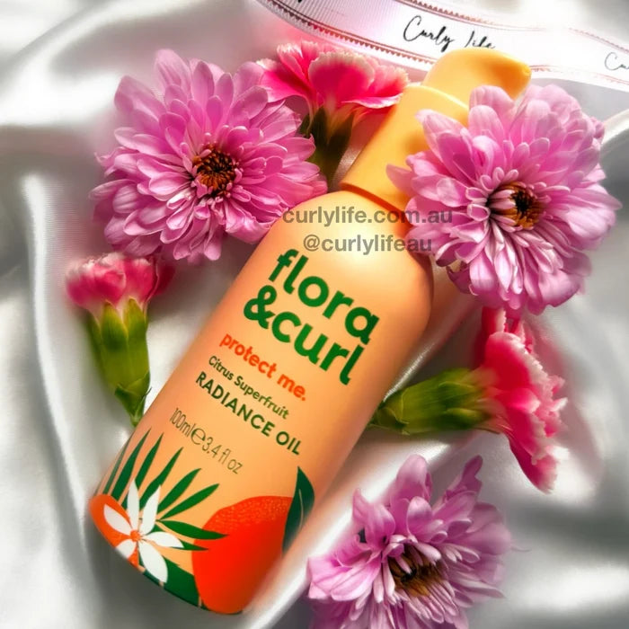 Flora & Curl Citrus Bloom Superfruit Hair Oil, scalp and hair oil for nourishment and softness