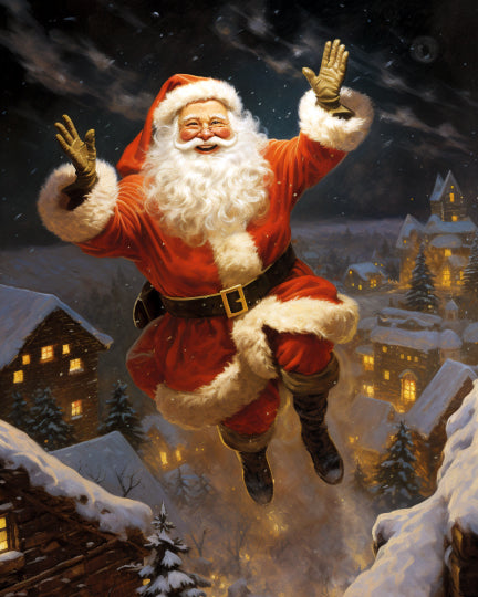 Flying Santa Christmas Paint By Numbers Kit