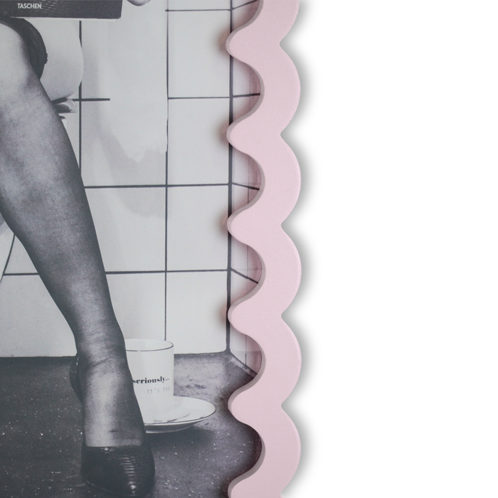 Fotolijst - Golvende Rand- MDF - Licht roze- 33x43x1.5cm