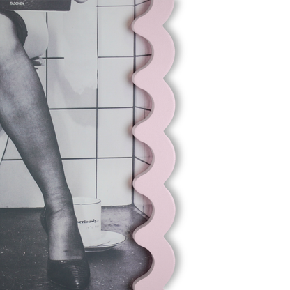 Fotolijst - Golvende Rand- MDF - Licht roze- 33x43x1.5cm