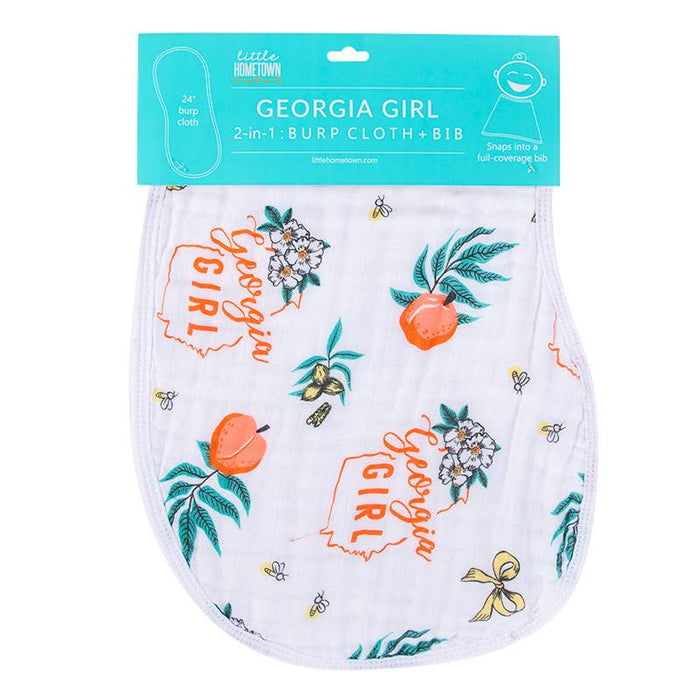 Georgia Girl Burp and Bib
