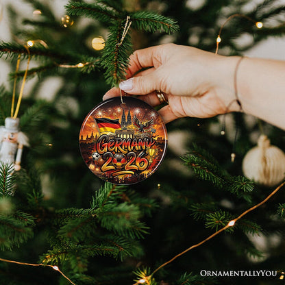 Germany 2026 Soccer Cup Global Championship Ornament, Fans Football Gift and Tree Decor Ceramic Ornament OrnamentallyYou