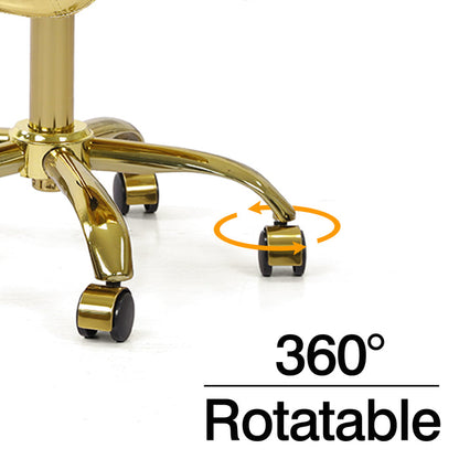 Gold Saddle Seat Chair Esthetician Stool Pedicure