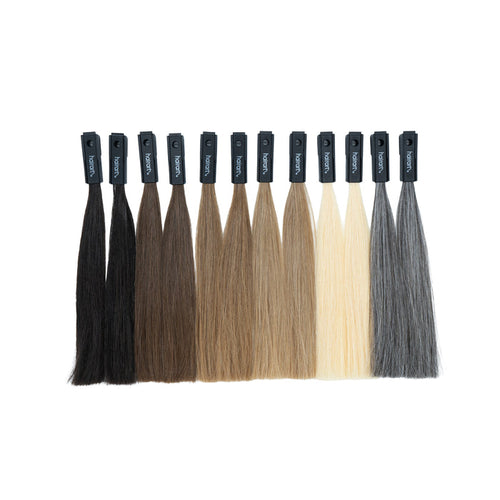 HairArt Professional Hair Color Swatches 100% European Hair – 6 Color Shades | 12 Pcs