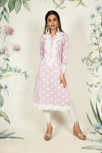 Heather Kurta and Fringe Pyajama