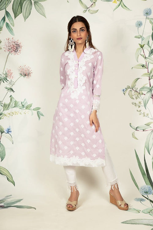 Heather Kurta and Fringe Pyajama