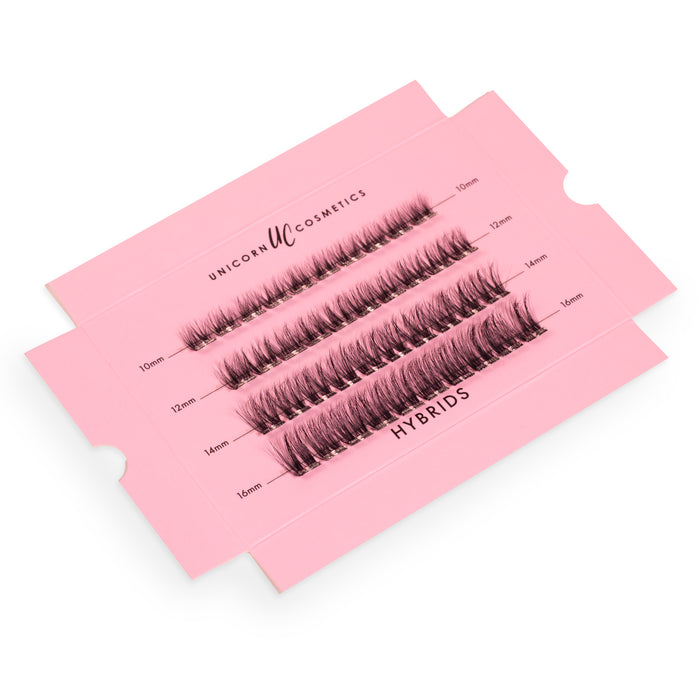 HYBRIDS Super Pre-Glued Party Lashes Full Kit - Unicorn Cosmetics