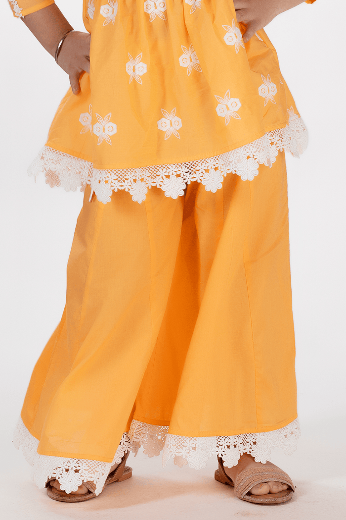 Jolie Supima Cotton Orange Kurta Set