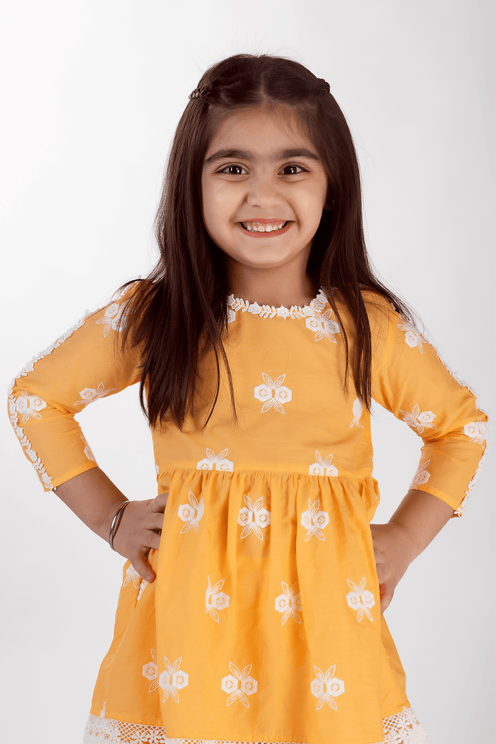 Jolie Supima Cotton Orange Kurta Set