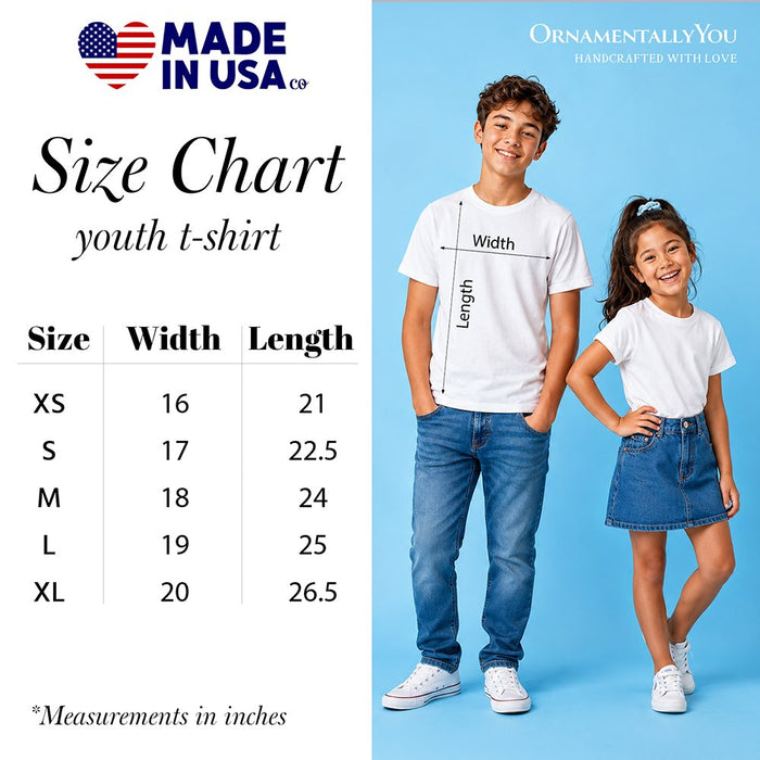 Kids 4th of July Patriotic Duck T-Shirt, Funny Youth Independence Day Tee Kid's T-Shirts OrnamentallyYou
