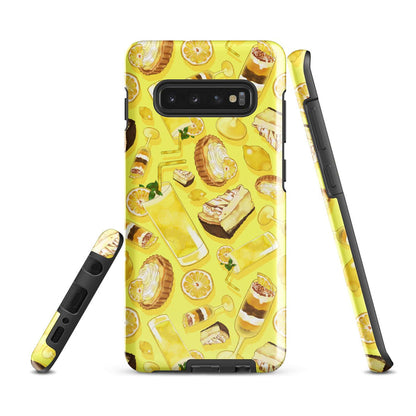 Stylish Lemon Samsung® Tough Case features vibrant lemon designs, offering durability and protection for your phone.