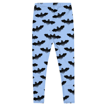 Lilith alternative leggings in blue with bats and crescent moons