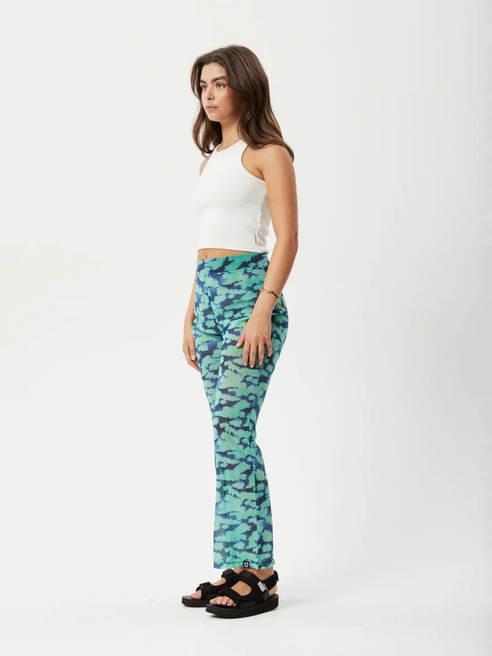 Liquid - Recycled High Waisted Sheer Pants | Jade Floral-Image 2