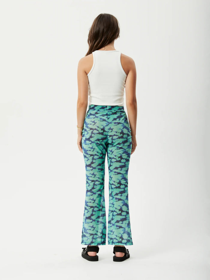 Liquid - Recycled High Waisted Sheer Pants | Jade Floral-Image 3