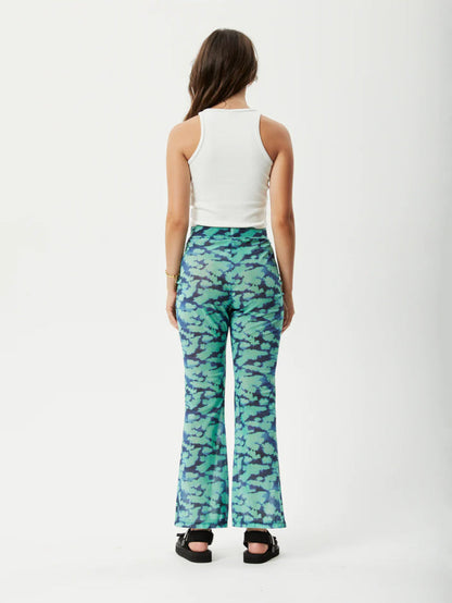 Liquid - Recycled High Waisted Sheer Pants | Jade Floral-Image 3