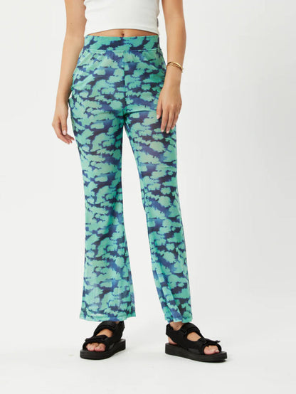 Liquid - Recycled High Waisted Sheer Pants | Jade Floral-Image 4