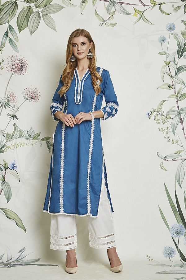 Marigold Kurta Indigo