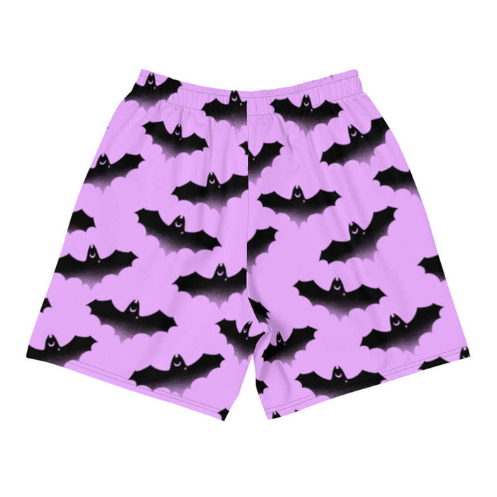 Aensland alternative men's shorts in pink with bats and crescent moons
