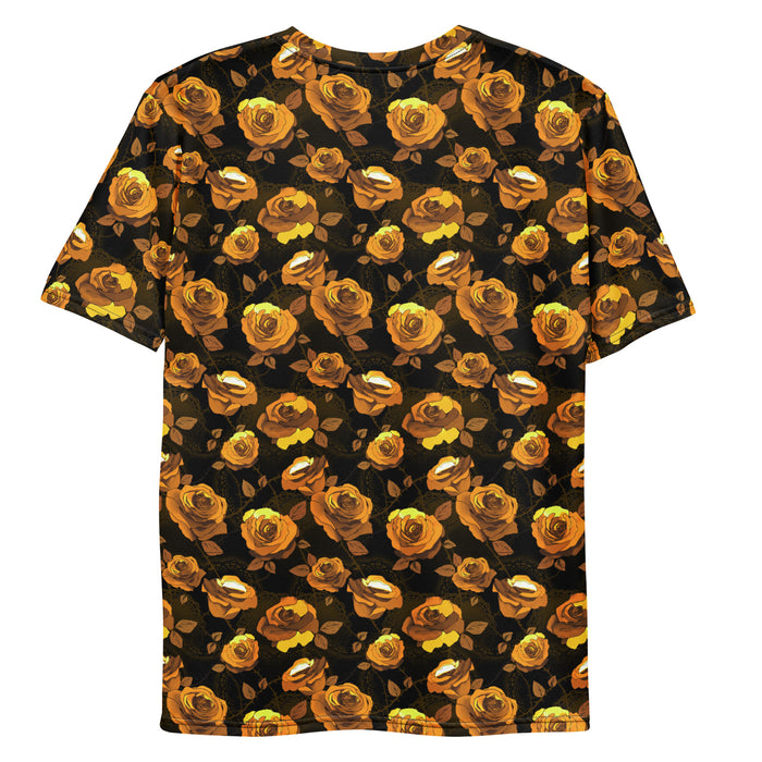 Men's Enchanted Rose T-Shirt with multicolor roses and briars, alternative fashion tee