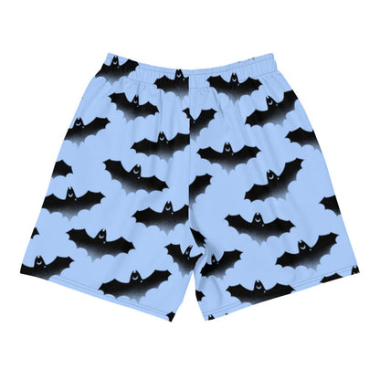 Lilith alternative men's shorts in blue with bats and crescent moons