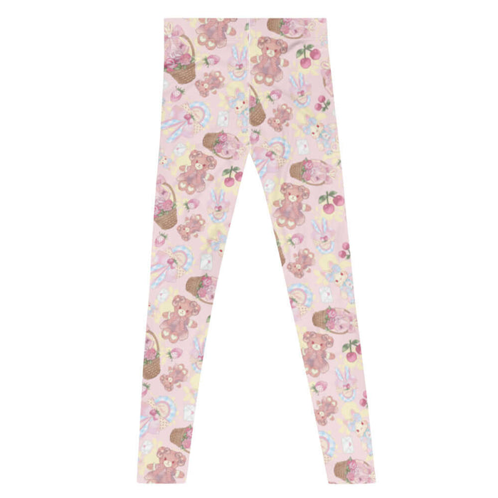 Sweet Teddy kawaii men's leggings in pastel with love letters and pastel hearts