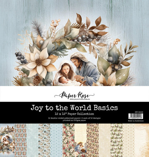 Mintay - 12X12 Basics Paper Set - Joy to the World. Available at Embellish Away in Bowmanville Ontario Canada.