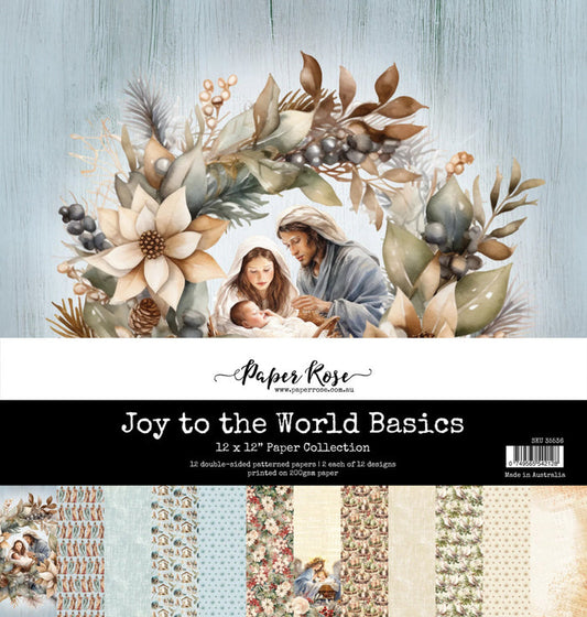 Mintay - 12X12 Basics Paper Set - Joy to the World. Available at Embellish Away in Bowmanville Ontario Canada.