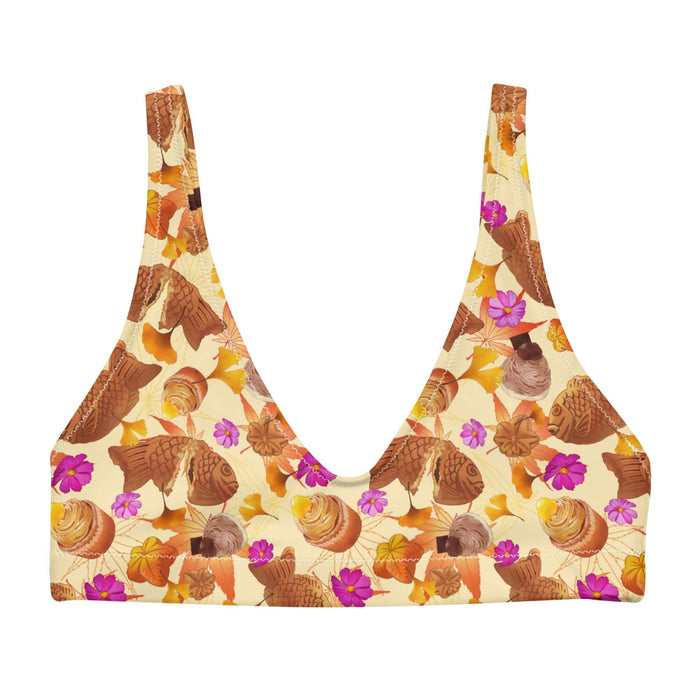 Momiji kawaii padded bikini top with anko-filled taiyaki and mont blanc cupcakes