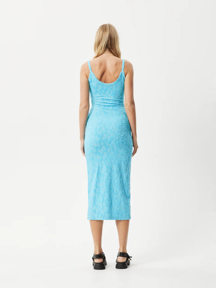 Moon - Hemp Terry Maxi Dress | Blue Daisy-Image 3