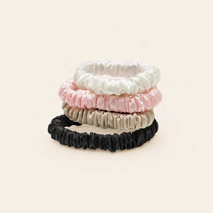 White, pink, beige, black