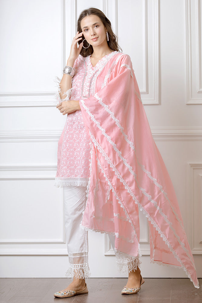 Mulmul Camellia Dupatta