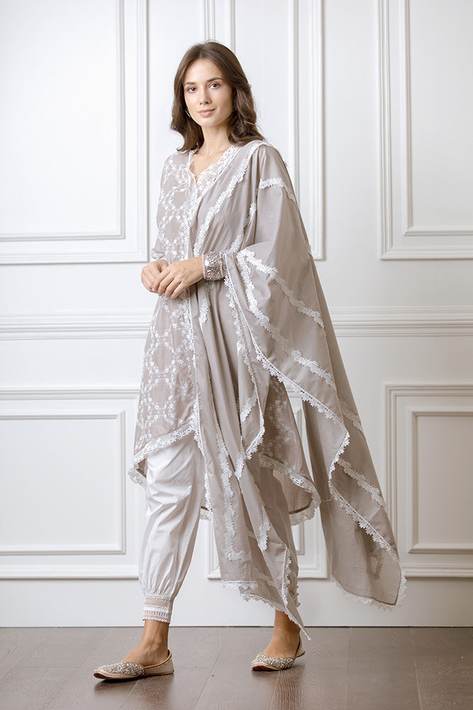 Mulmul Camellia Dupatta