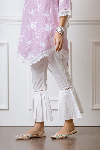 Mulmul Supima Cotton Pleated Bellbottom