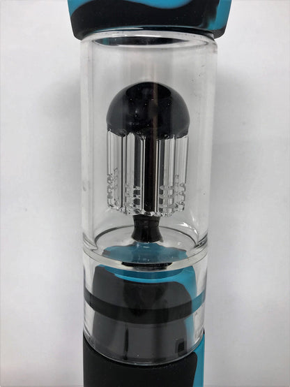 NEW! Silicone Detachable 15" Bong Glass 8 Arm Tree Perc Darth Vader Bowl + Bowl