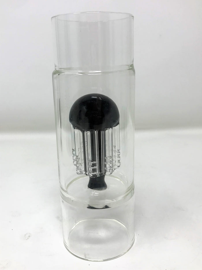 NEW! Silicone Detachable 15" Bong Glass 8 Arm Tree Perc Darth Vader Bowl + Bowl