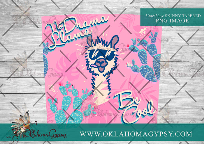 No Drama Llama - Be Cool Digital File Wraps
